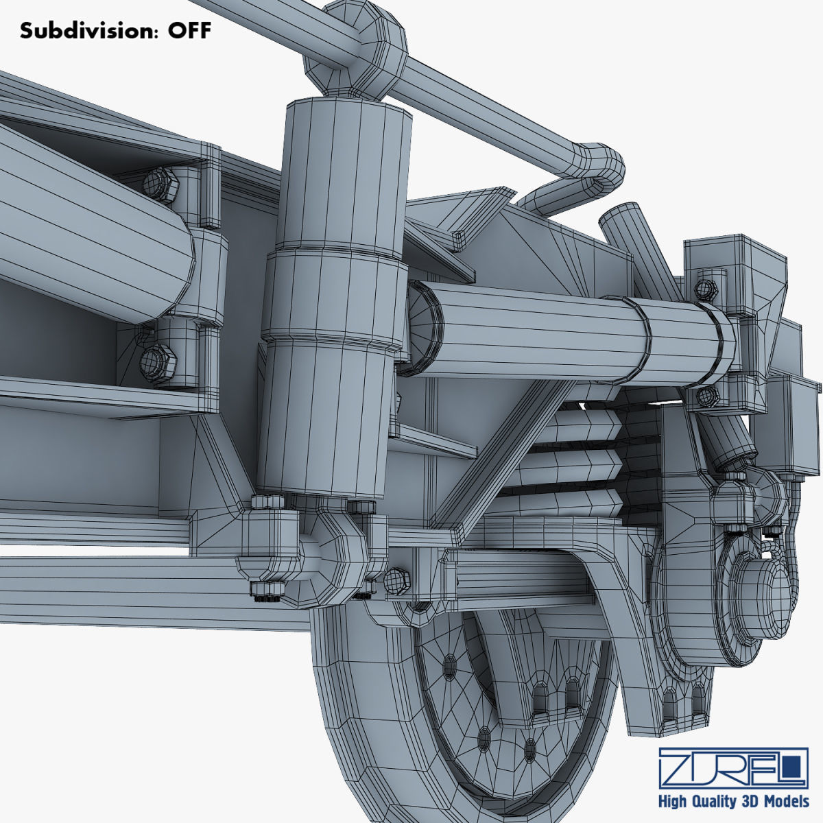 High speed train chassis v 1 3D model_47