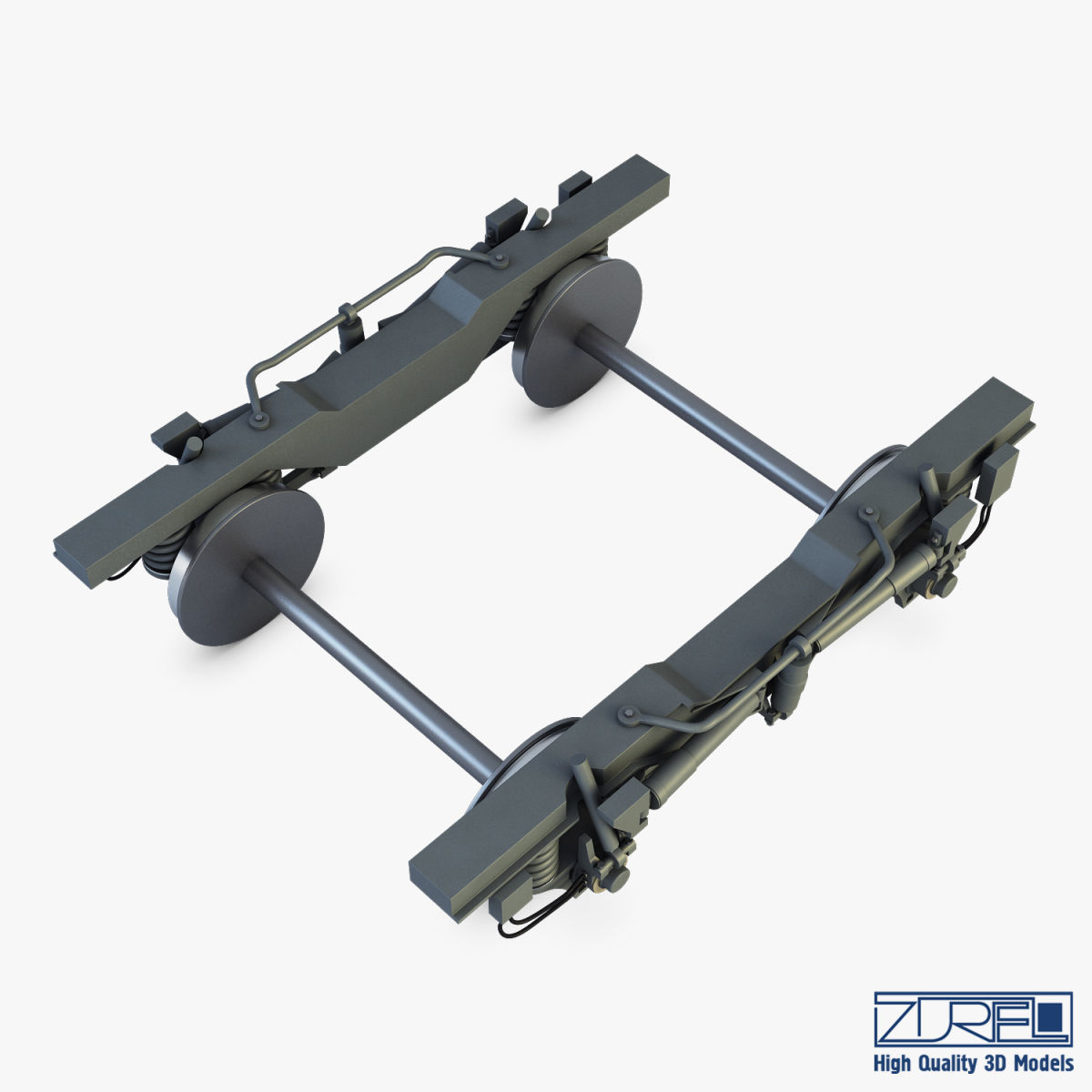High speed train chassis v 1 3D model_1