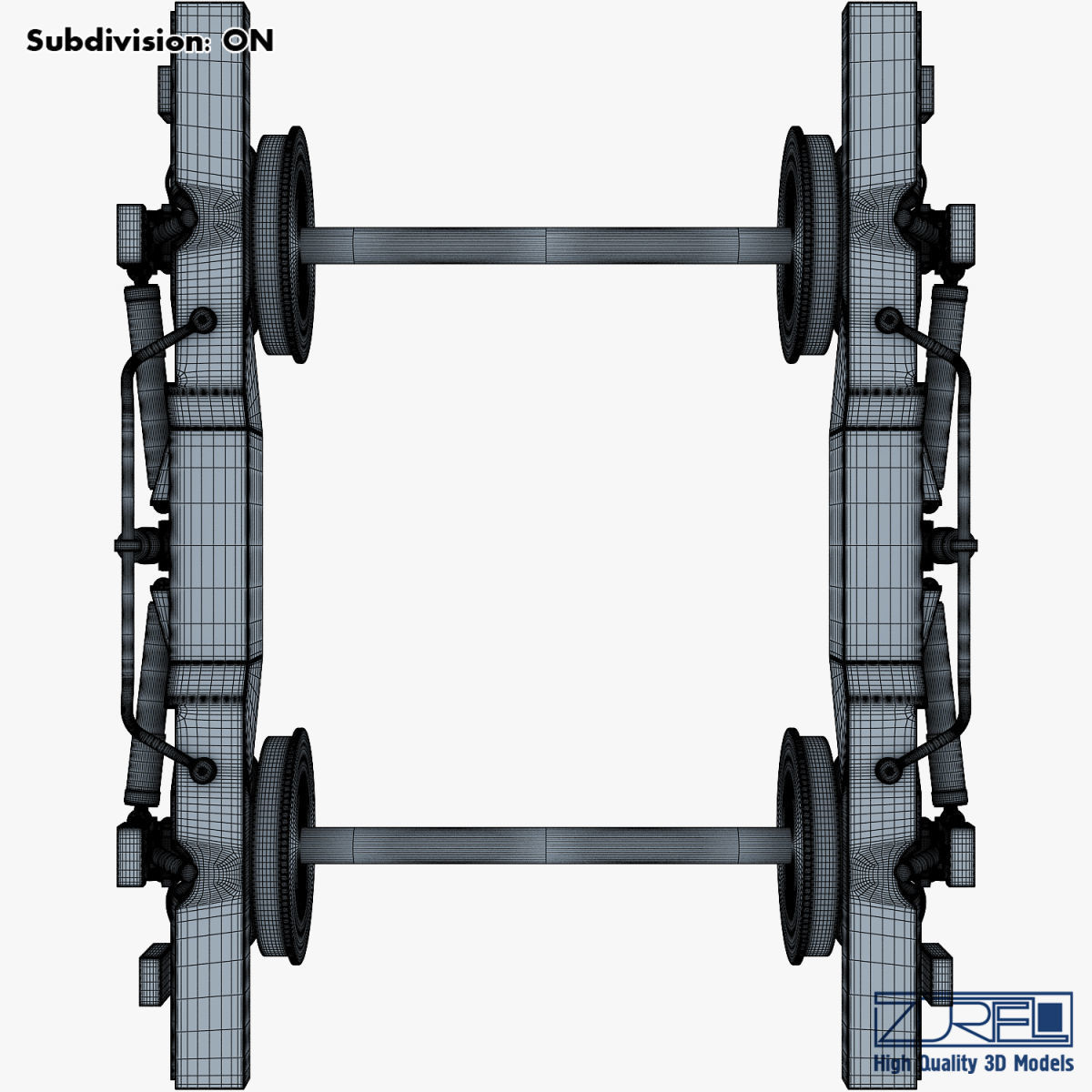 High speed train chassis v 1 3D model_36