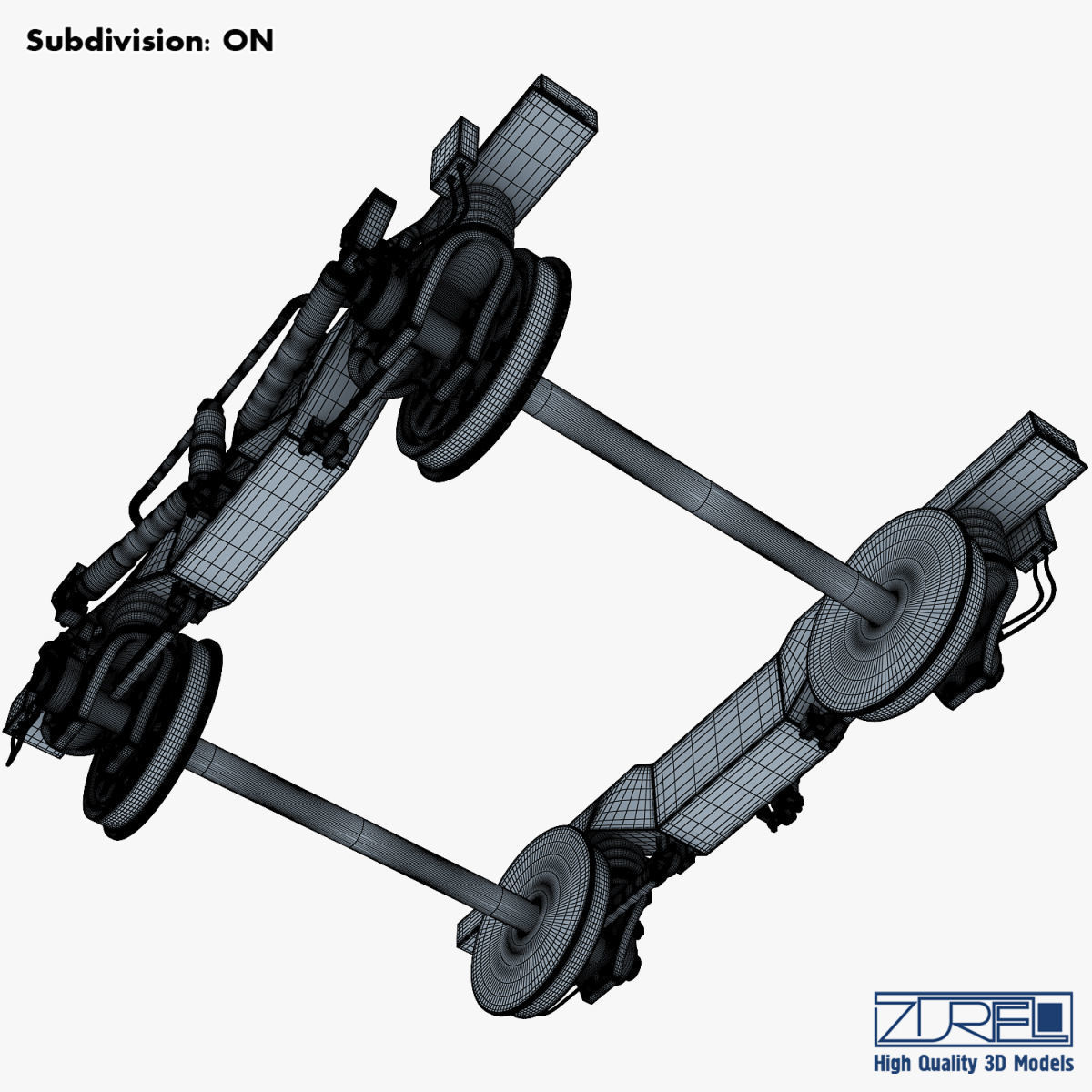 High speed train chassis v 1 3D model_30