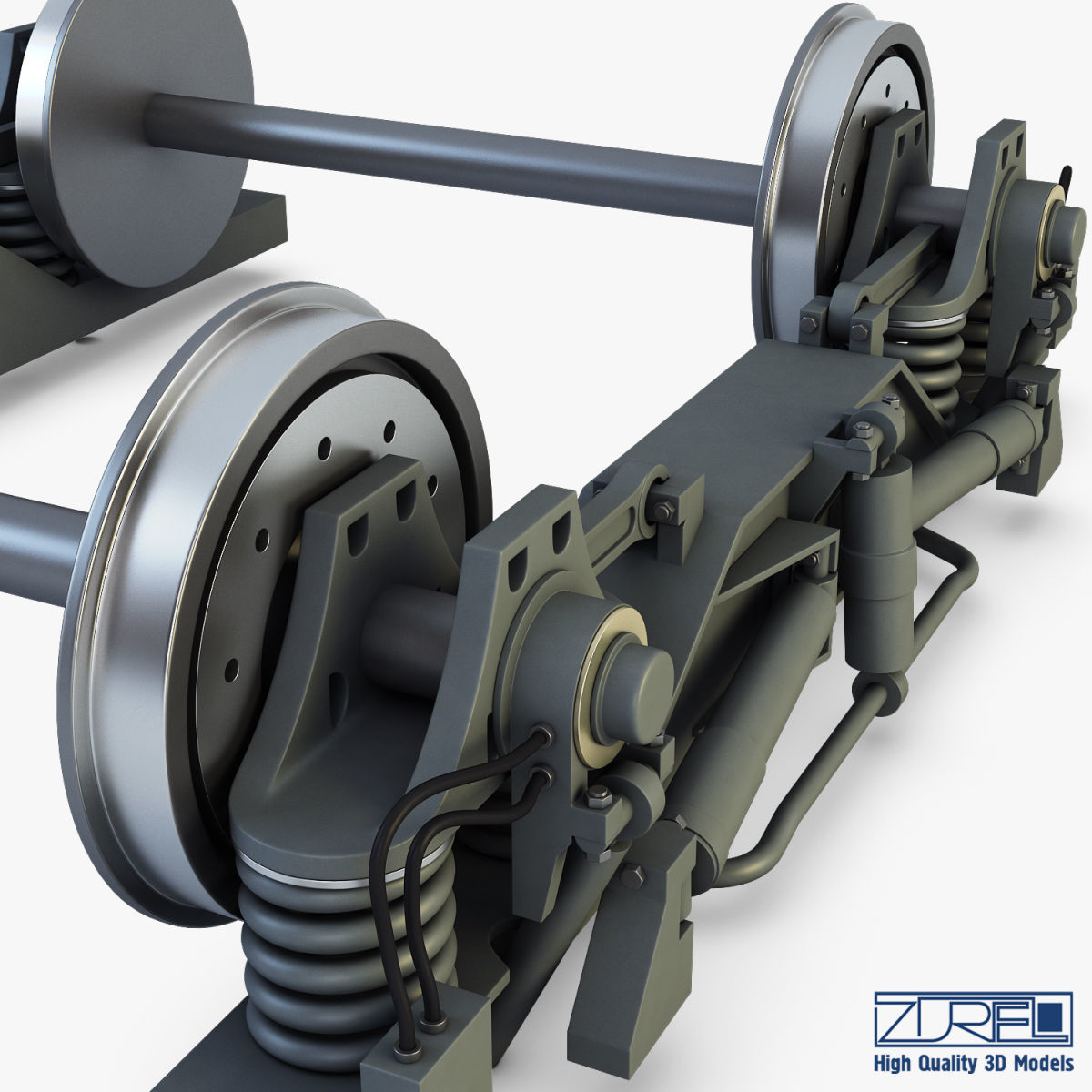 High speed train chassis v 1 3D model_22