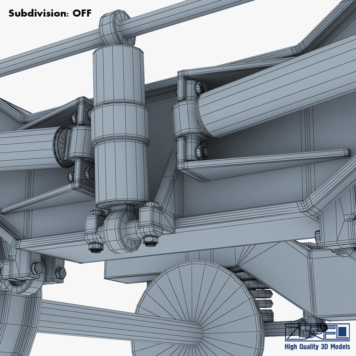 High speed train chassis v 1 3D model_49