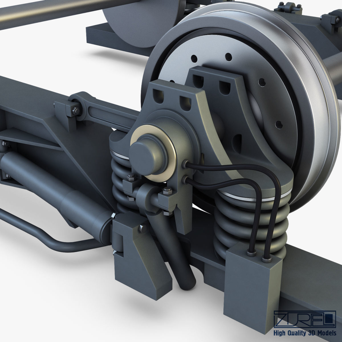 High speed train chassis v 1 3D model_23