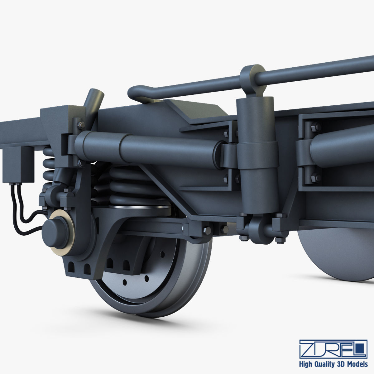 High speed train chassis v 1 3D model_15