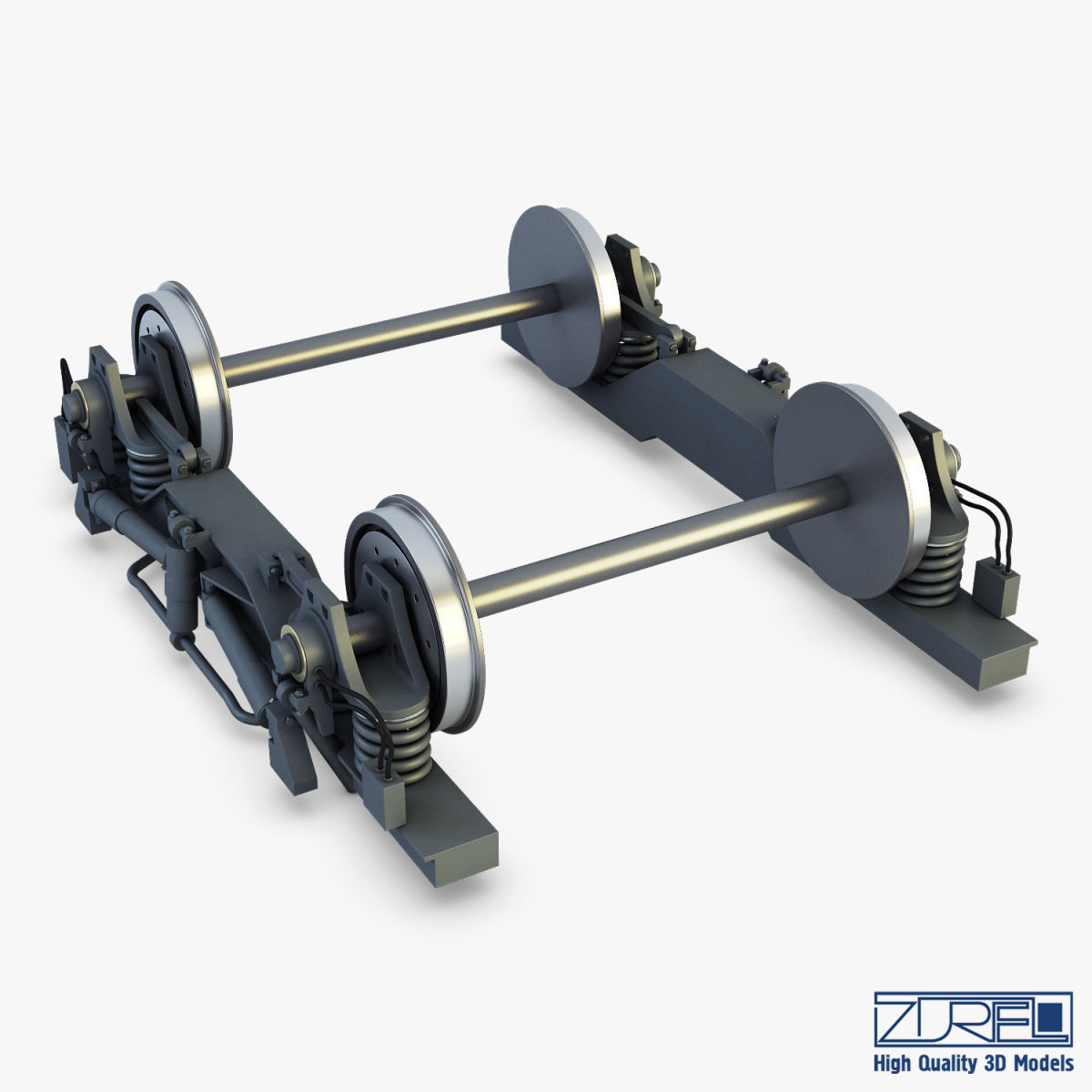 High speed train chassis v 1 3D model_11