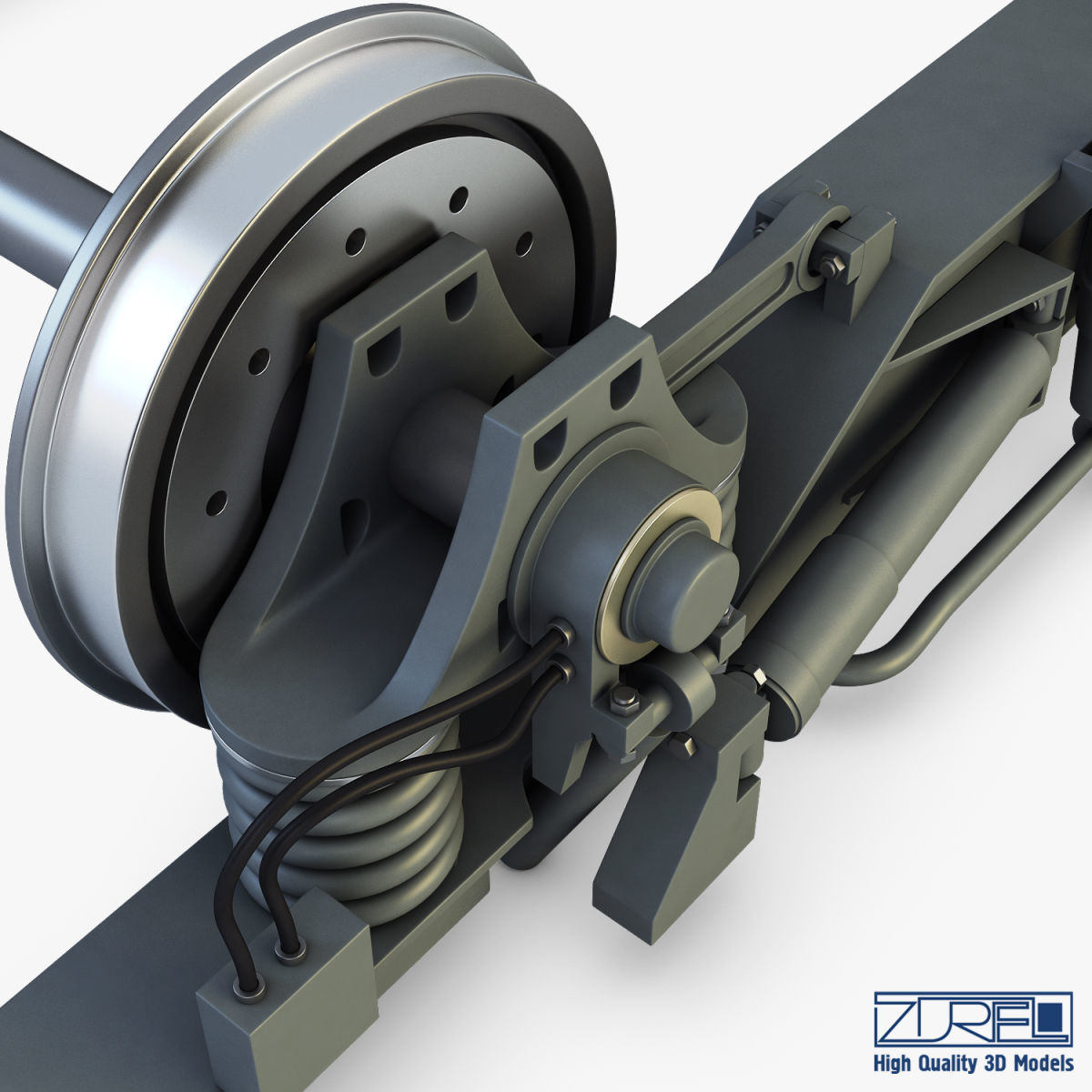 High speed train chassis v 1 3D model_21