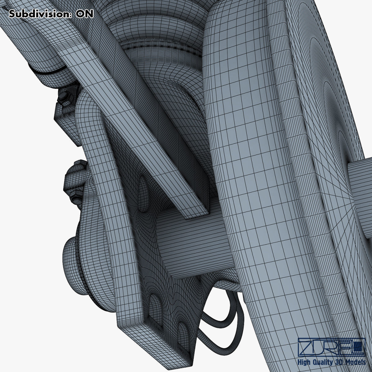 High speed train chassis v 1 3D model_52