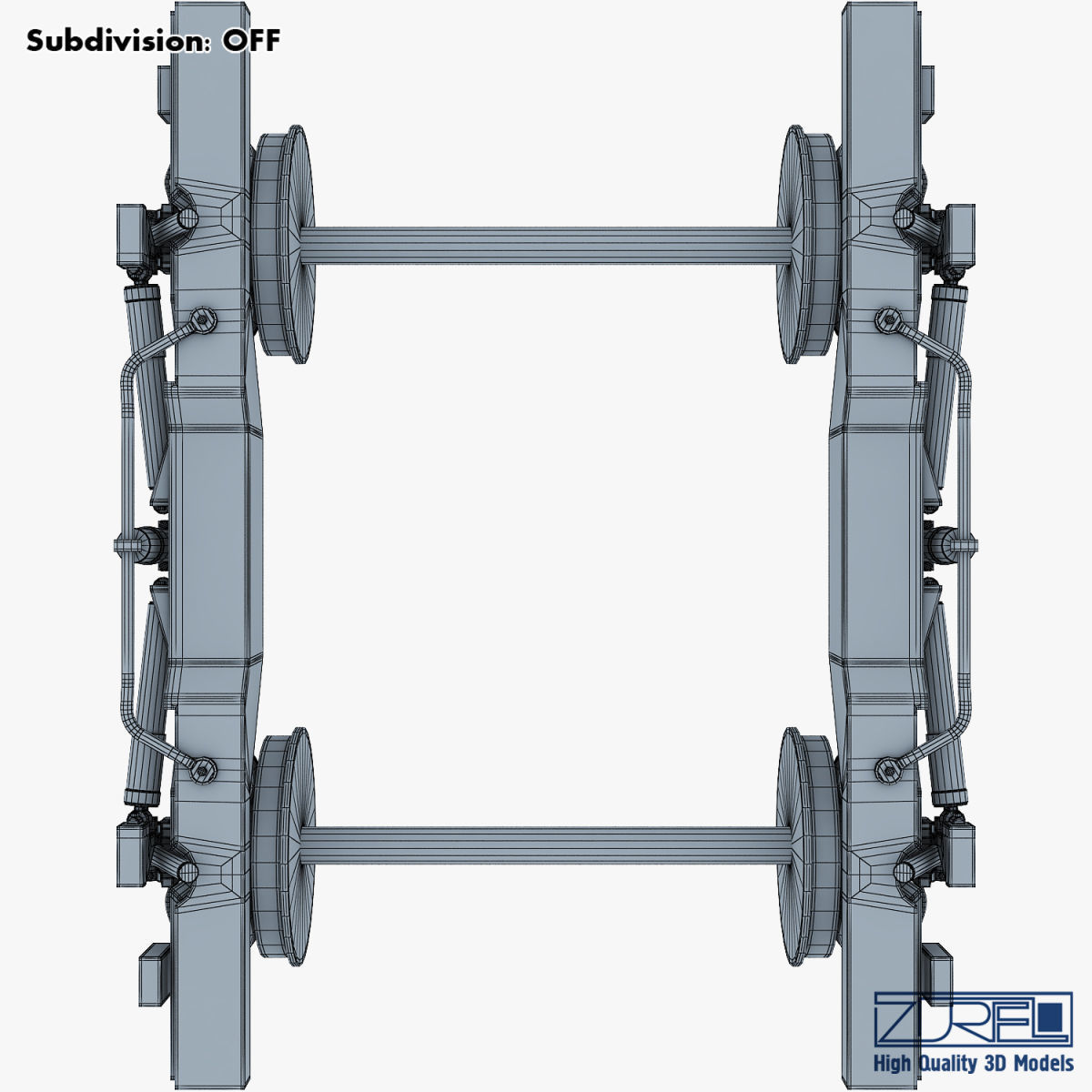 High speed train chassis v 1 3D model_37