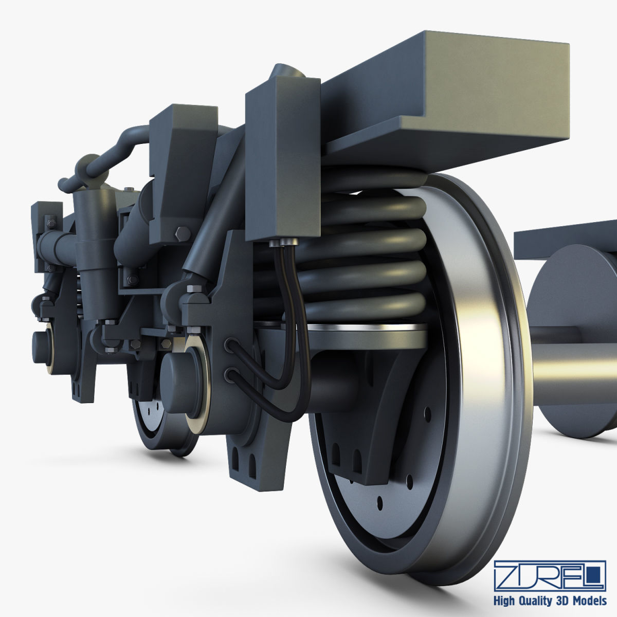 High speed train chassis v 1 3D model_16