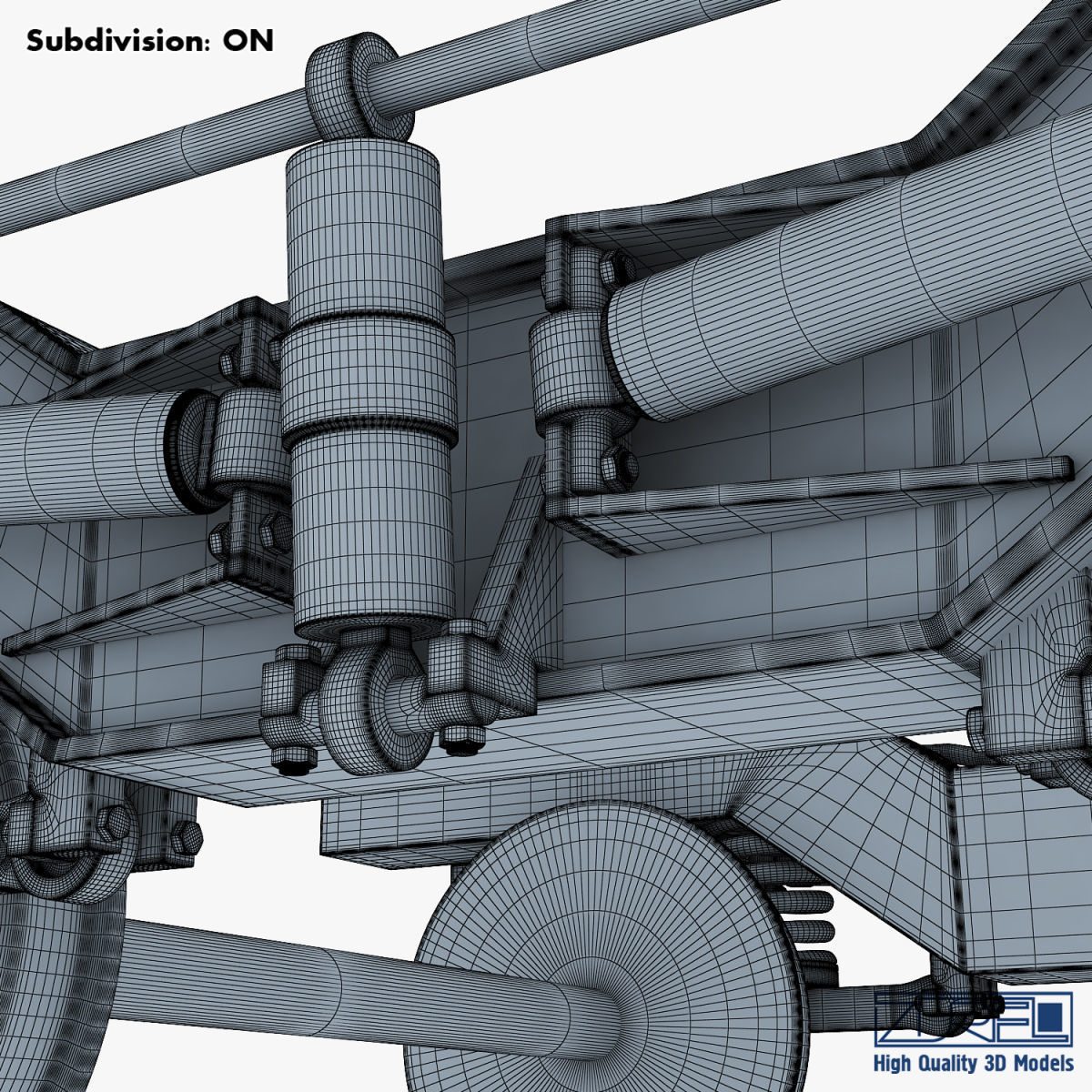 High speed train chassis v 1 3D model_48