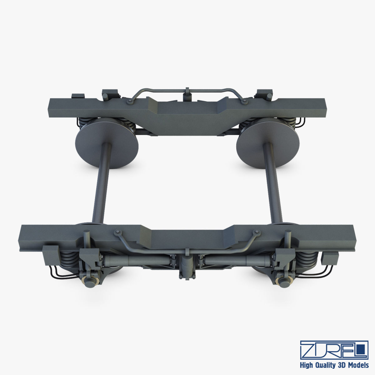 High speed train chassis v 1 3D model_6