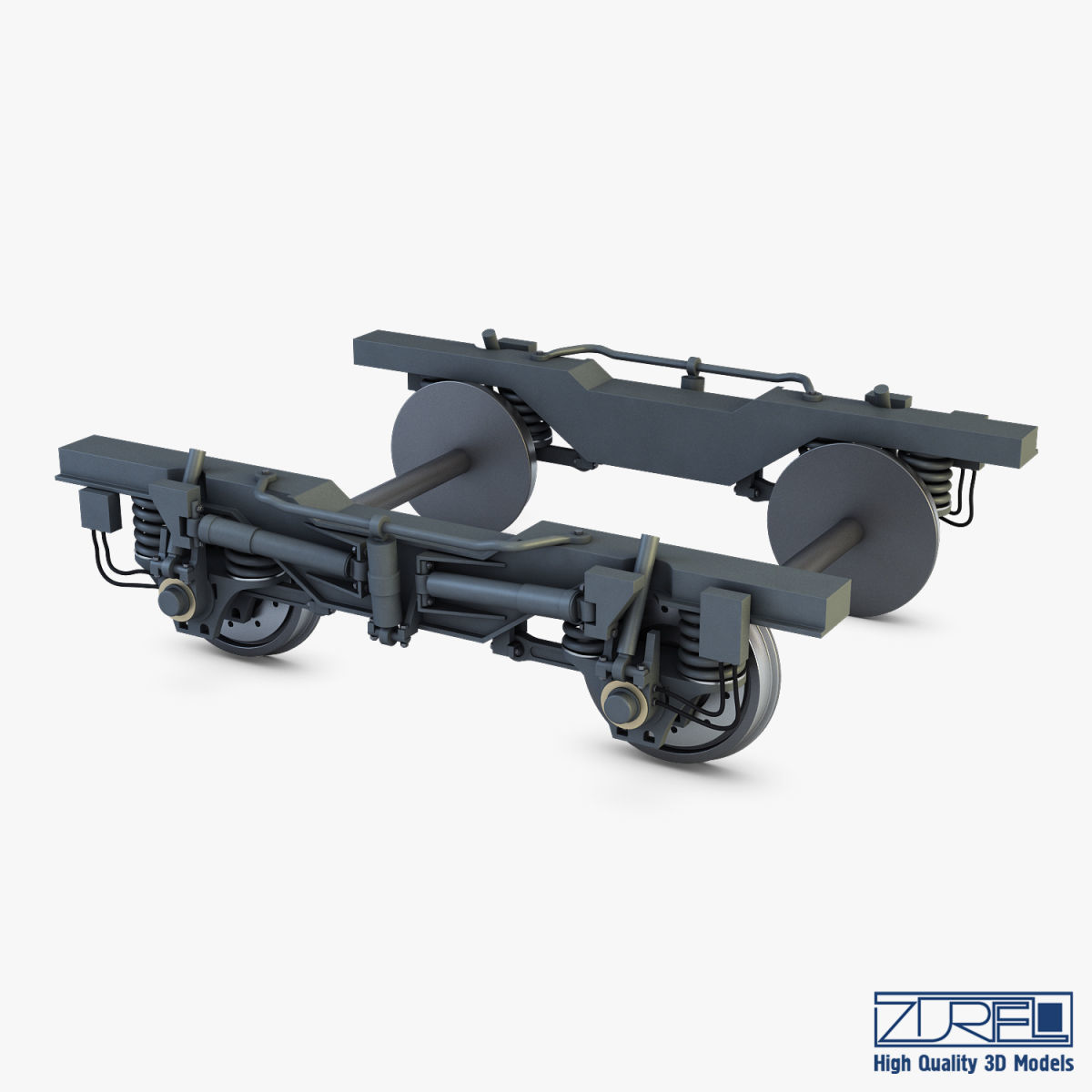 High speed train chassis v 1 3D model_2