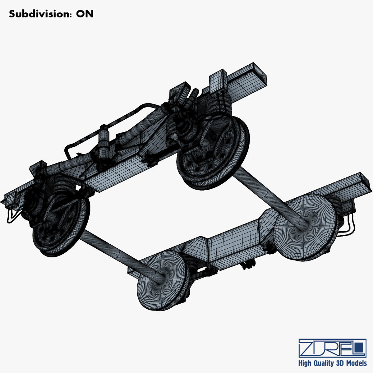 High speed train chassis v 1 3D model_28