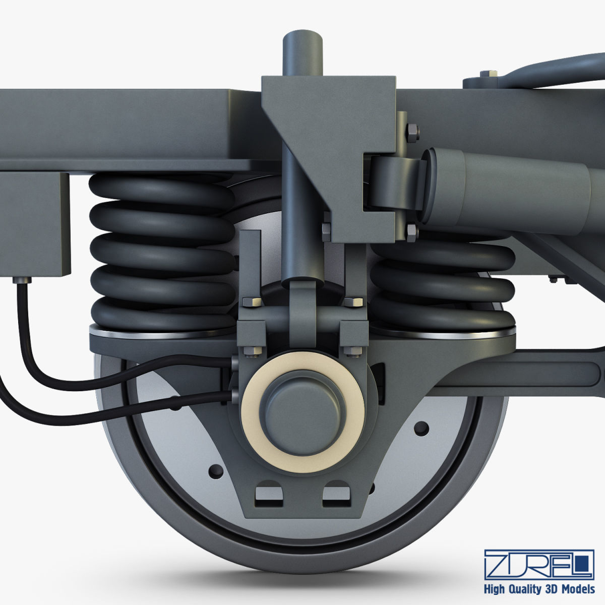 High speed train chassis v 1 3D model_14