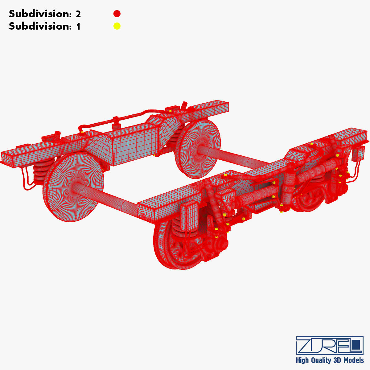 High speed train chassis v 1 3D model_54