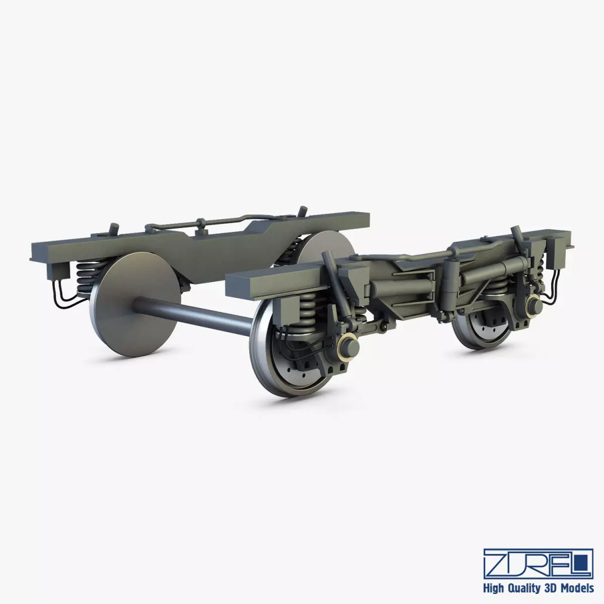 High speed train chassis v 1 3D model_0