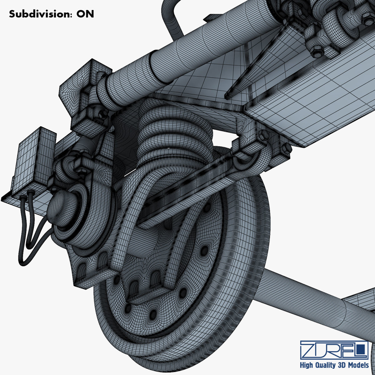 High speed train chassis v 1 3D model_42