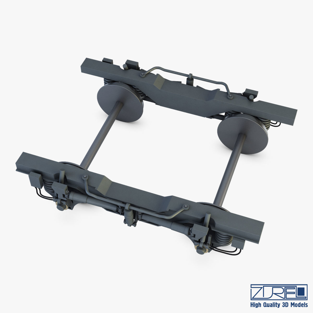 High speed train chassis v 1 3D model_4