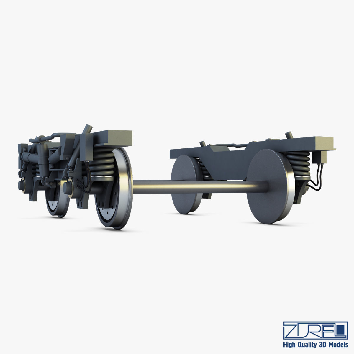 High speed train chassis v 1 3D model_3