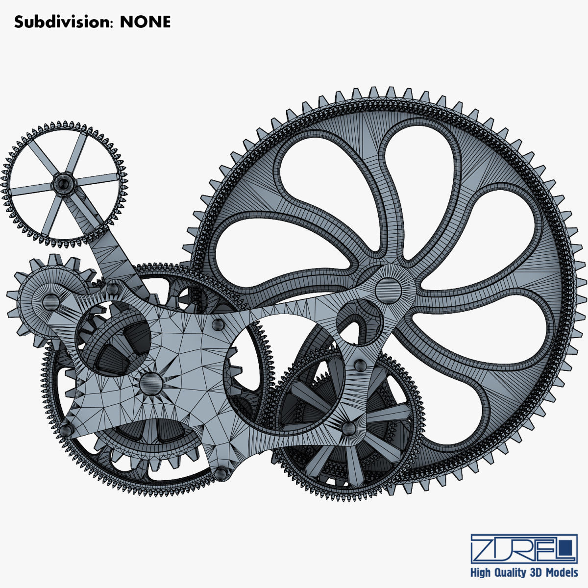 Gear mechanism v 7 3D model_36