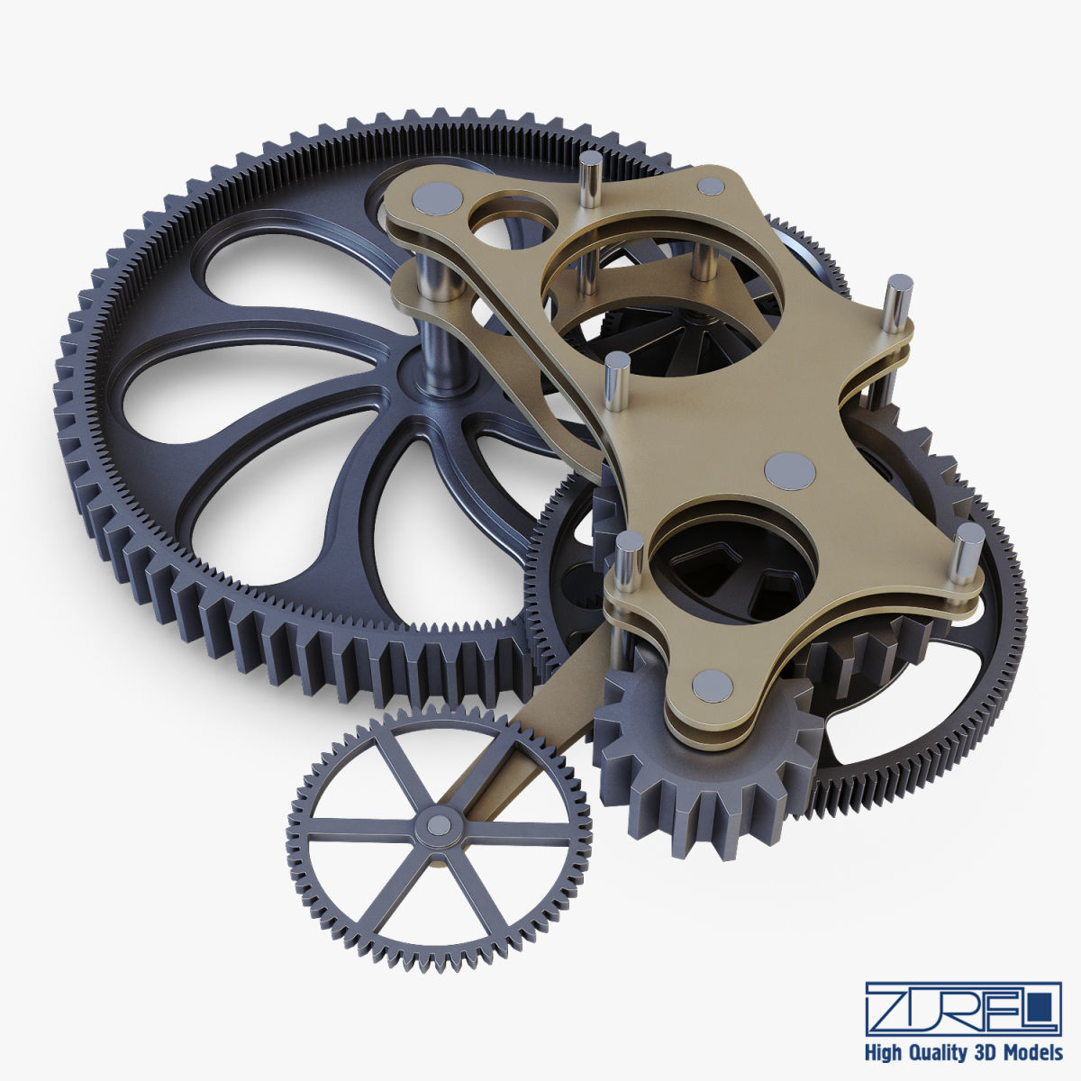 Gear mechanism v 7 3D model_14