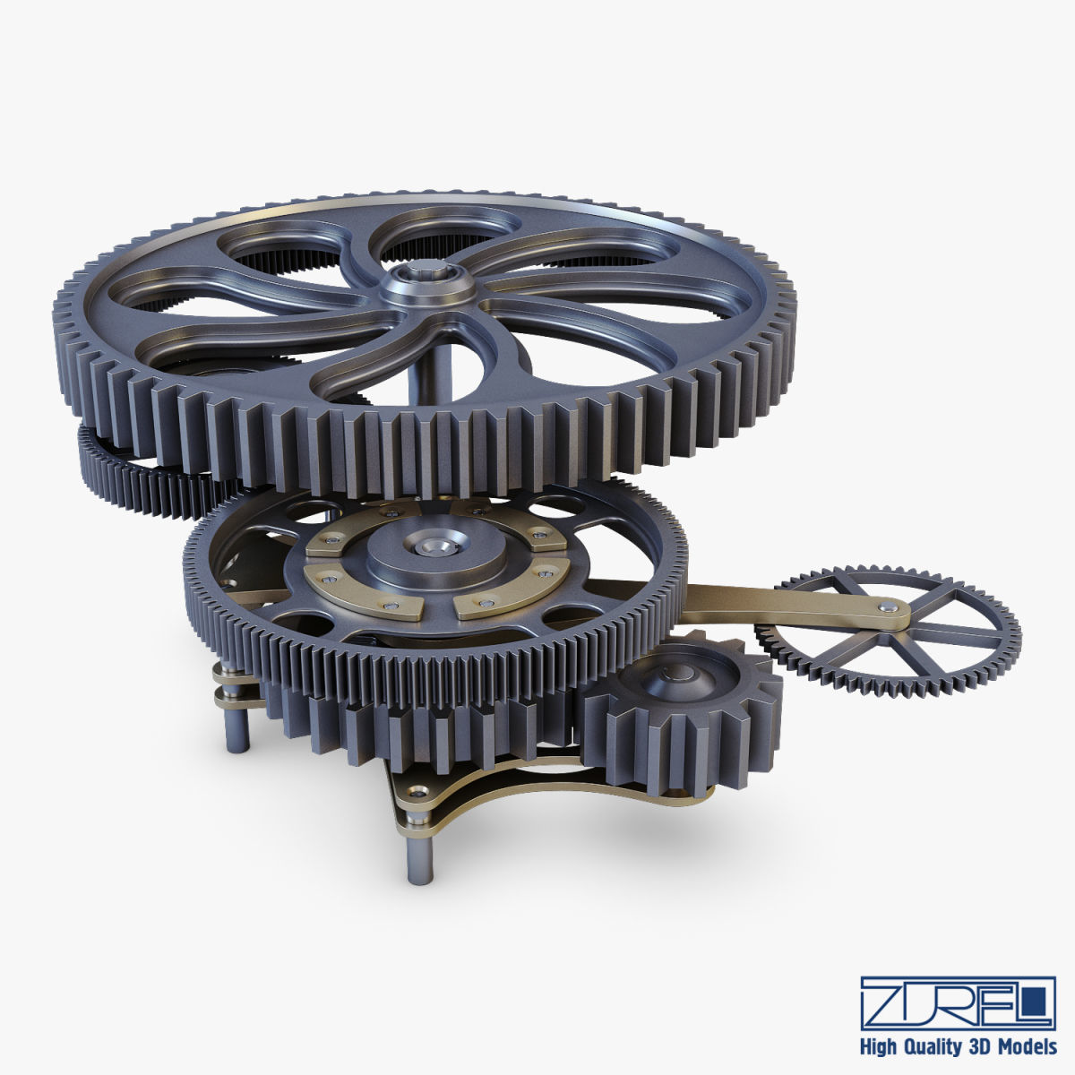 Gear mechanism v 7 3D model_13