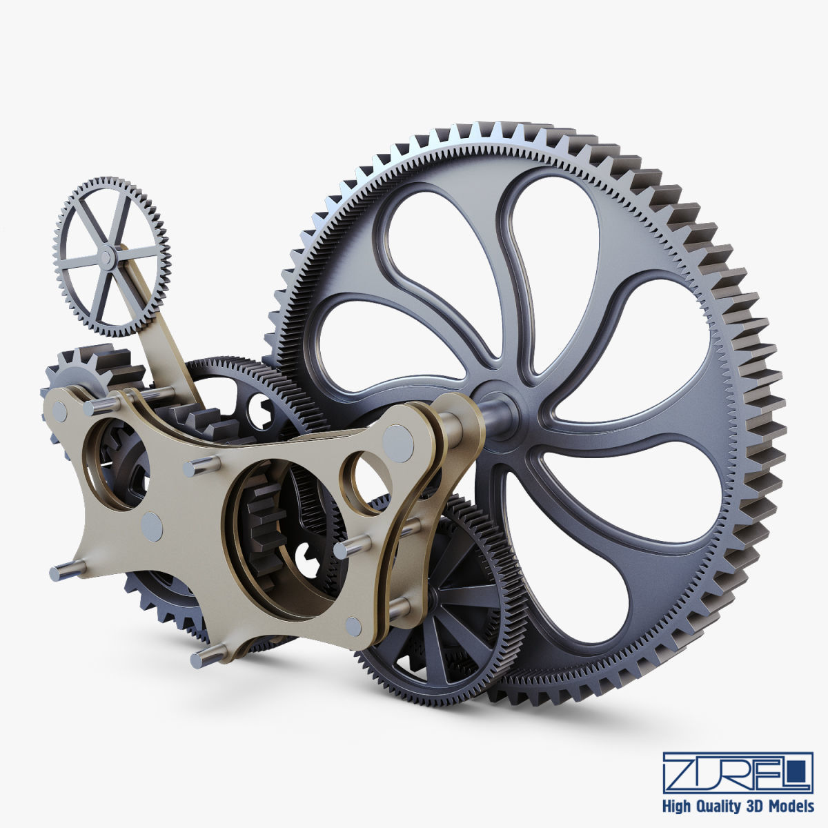 Gear mechanism v 7 3D model_2