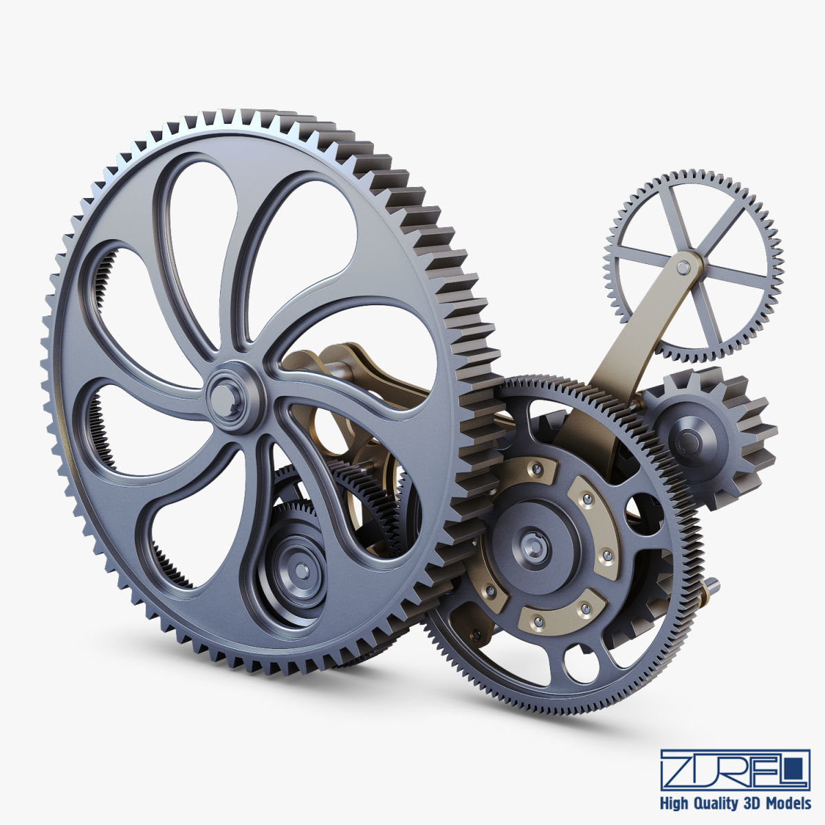 Gear mechanism v 7 3D model_1