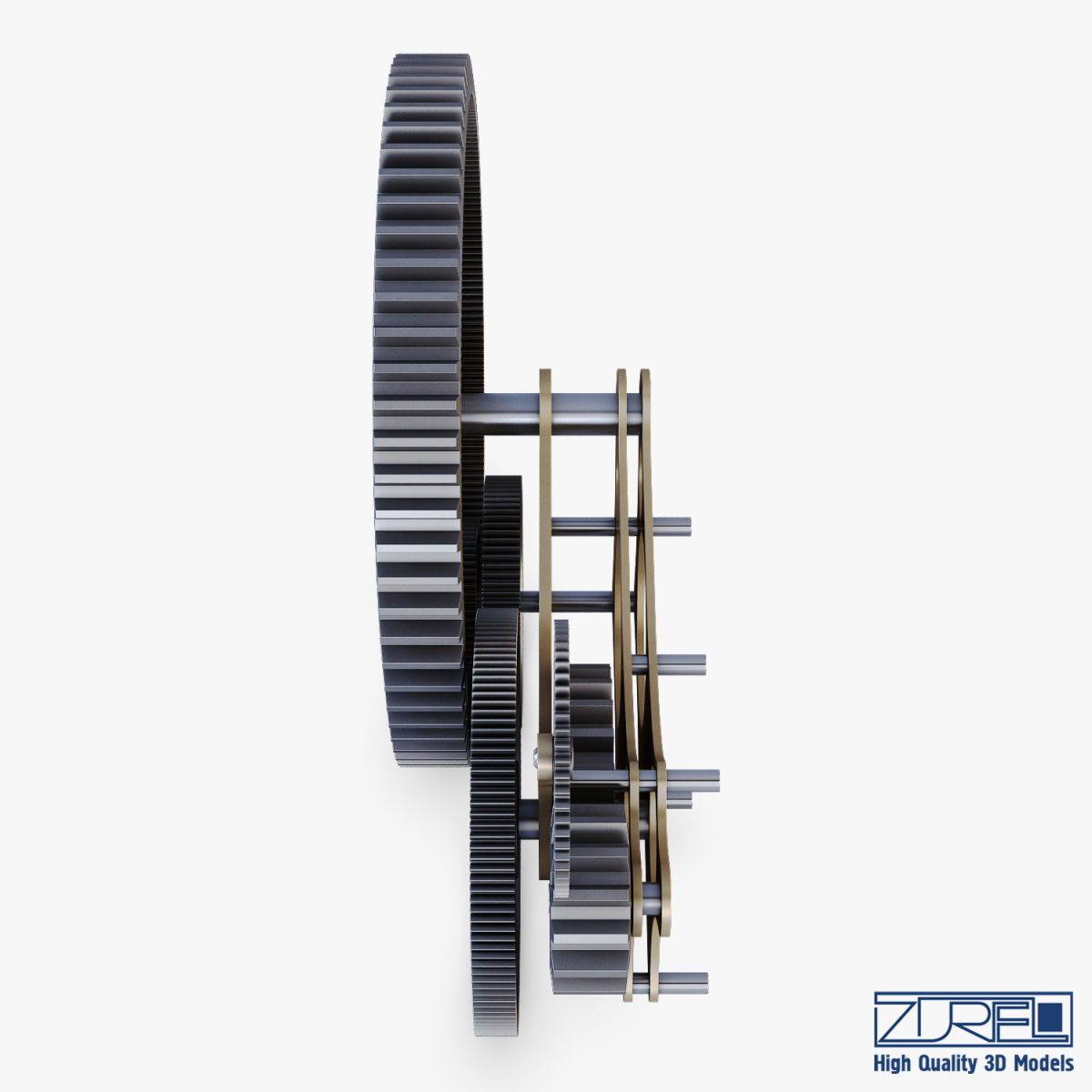 Gear mechanism v 7 3D model_9