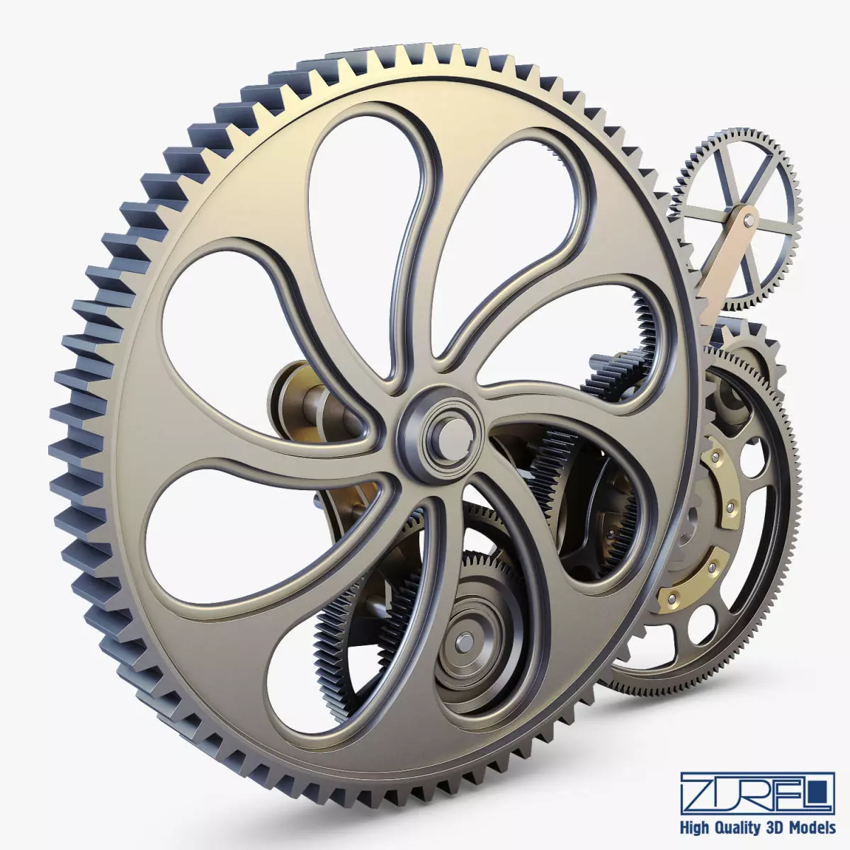 Gear mechanism v 7 3D model_0