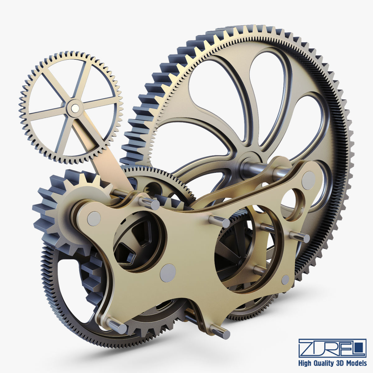 Gear mechanism v 7 3D model_3