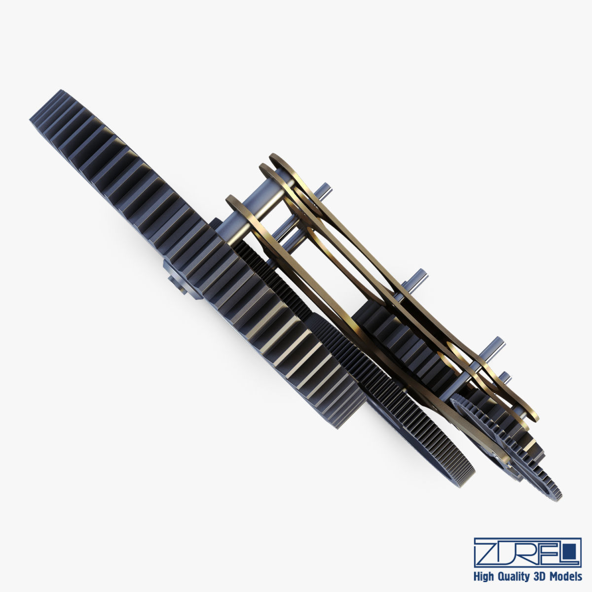 Gear mechanism v 7 3D model_11