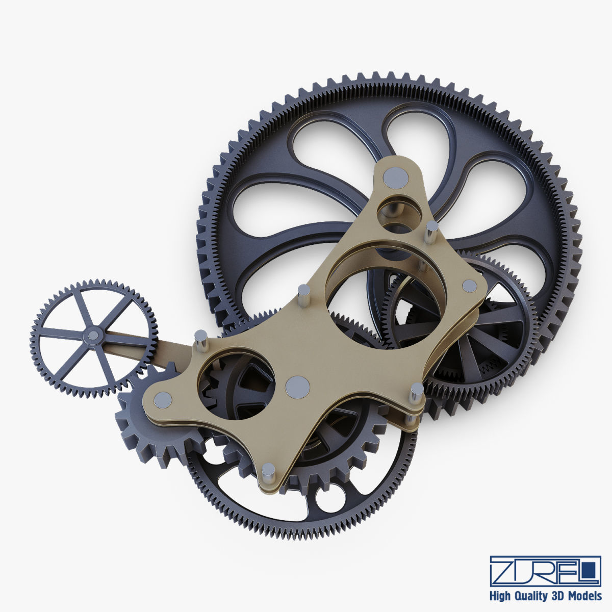Gear mechanism v 7 3D model_15