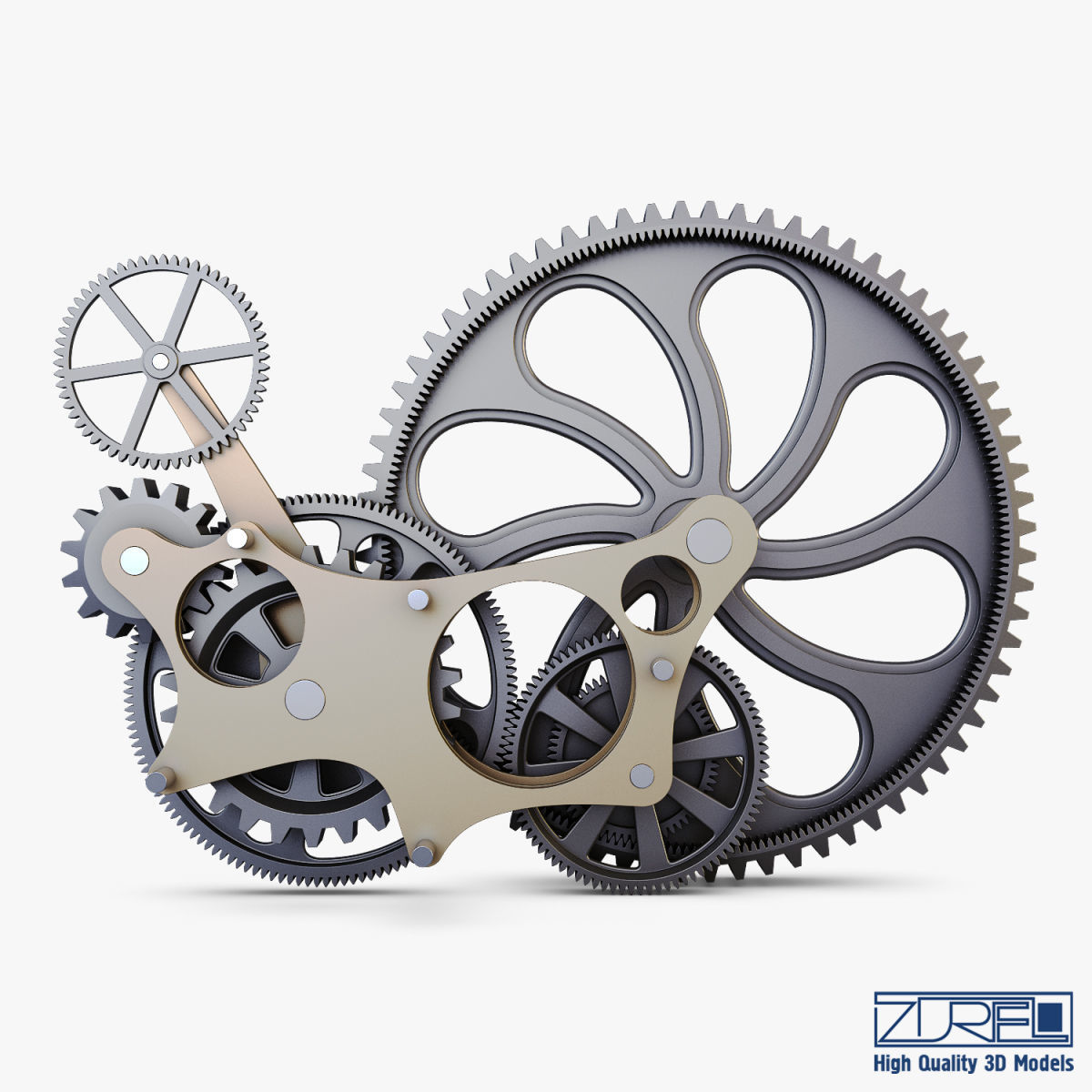 Gear mechanism v 7 3D model_5