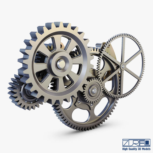 Gear mechanism v 6 3D model