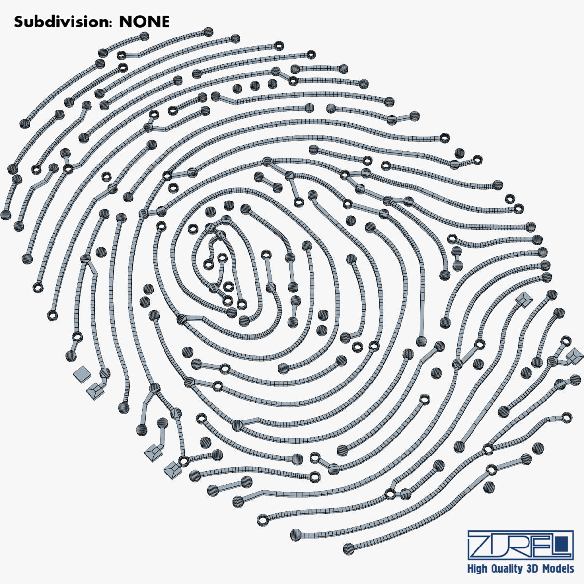 Electronic fingerprint v 1 3D model_22