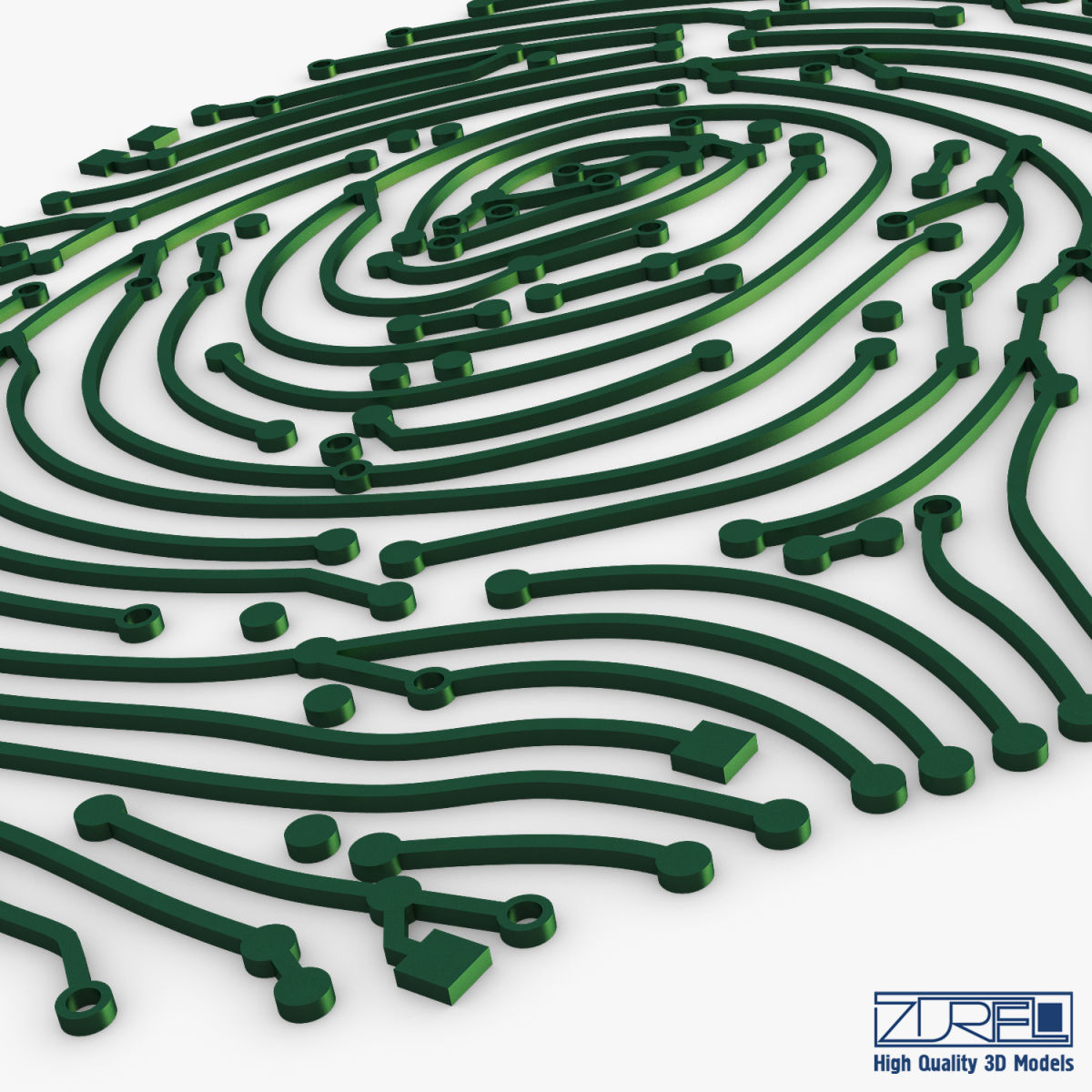 Electronic fingerprint v 1 3D model_12
