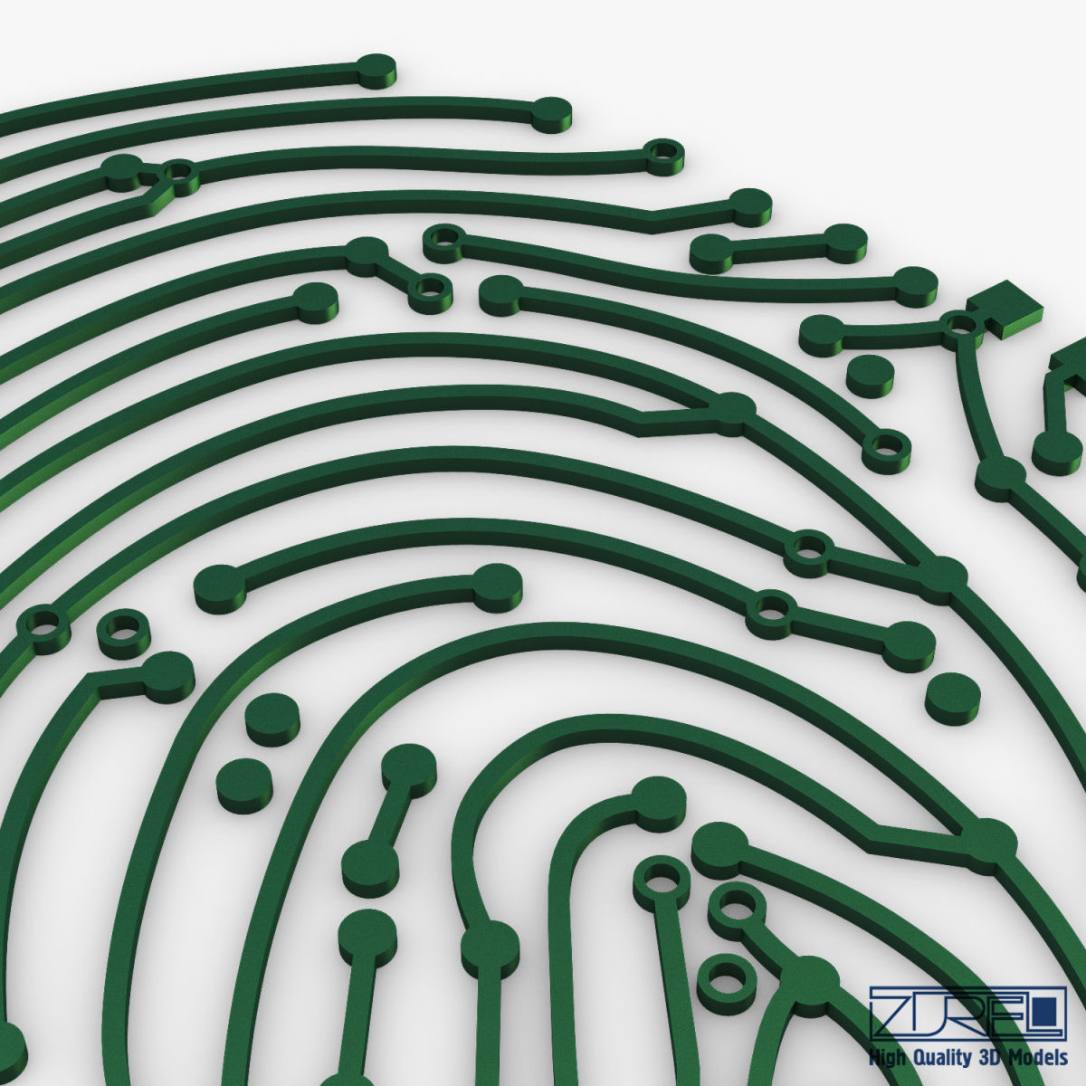 Electronic fingerprint v 1 3D model_9
