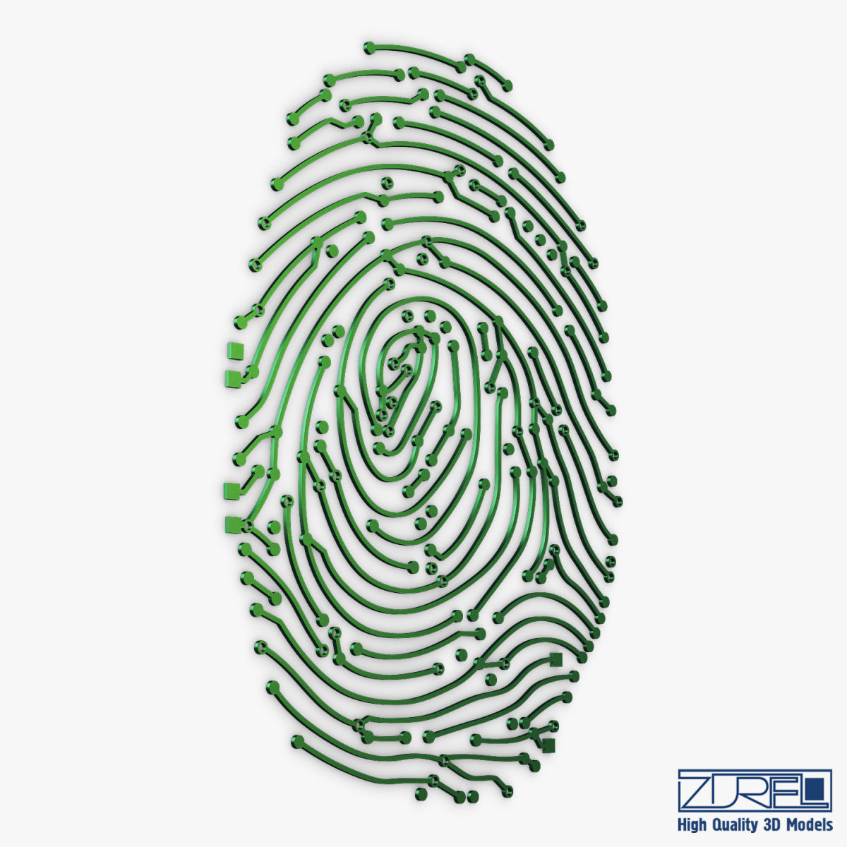 Electronic fingerprint v 1 3D model_2