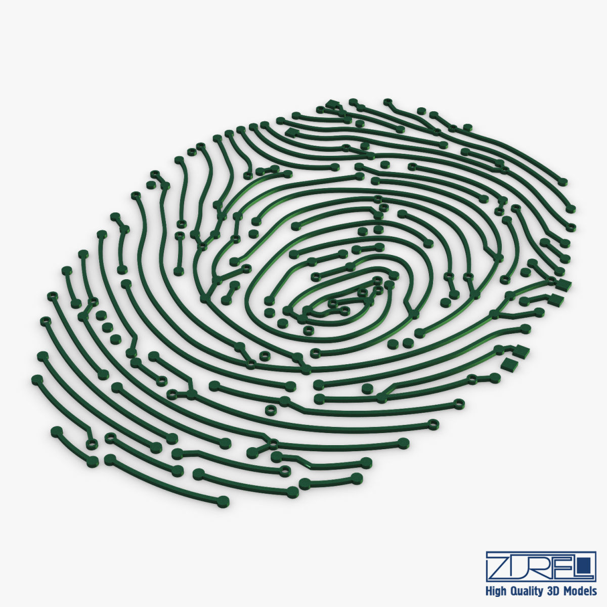 Electronic fingerprint v 1 3D model_6
