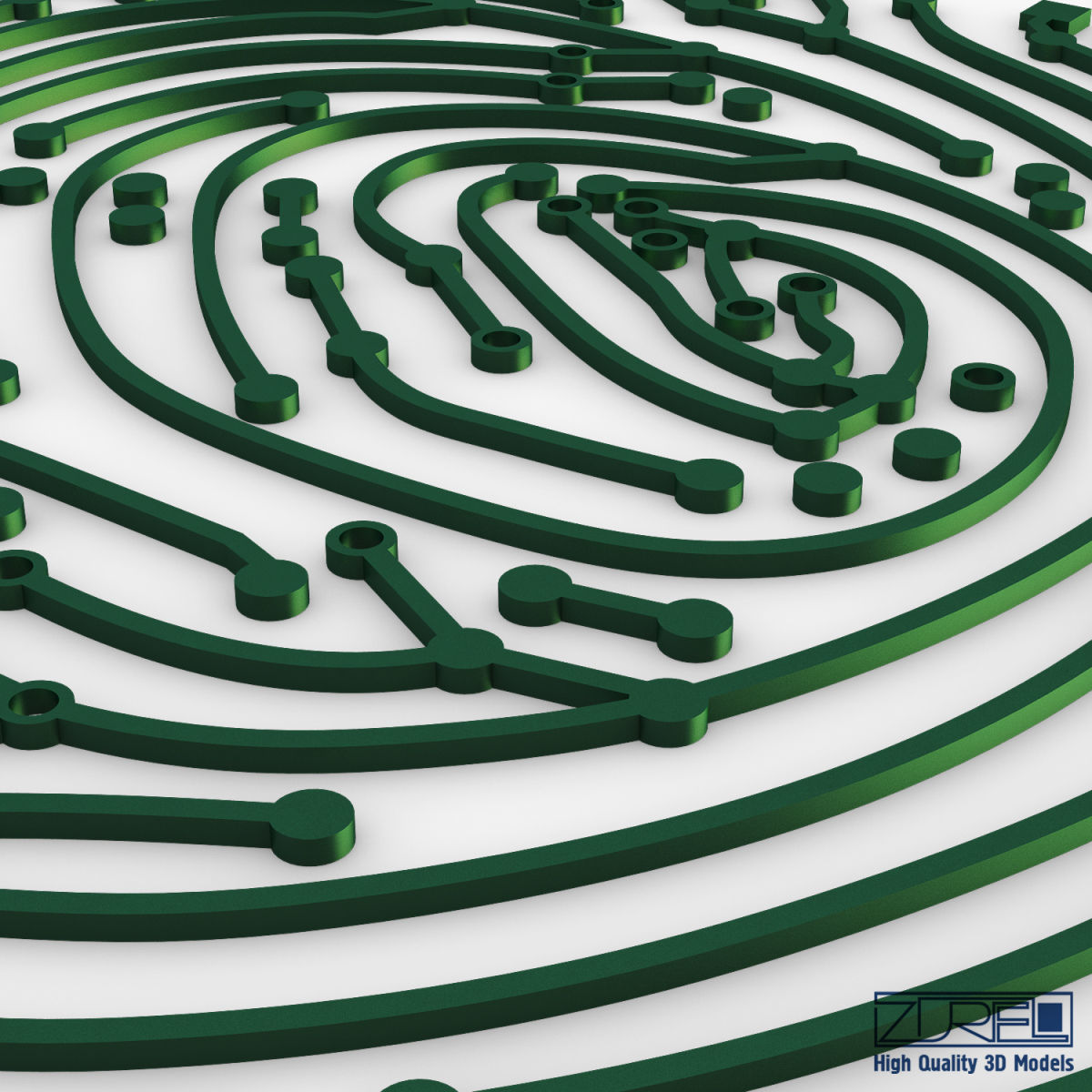 Electronic fingerprint v 1 3D model_8