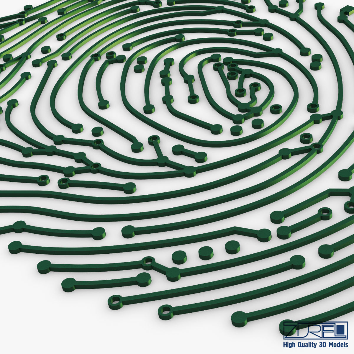 Electronic fingerprint v 1 3D model_13