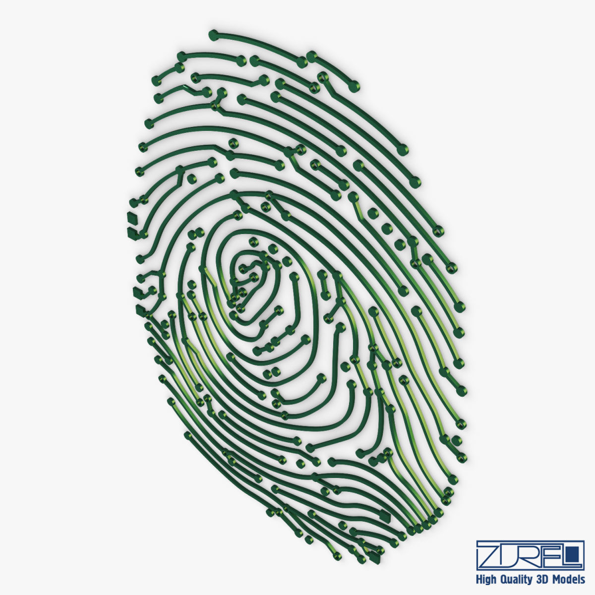 Electronic fingerprint v 1 3D model_1
