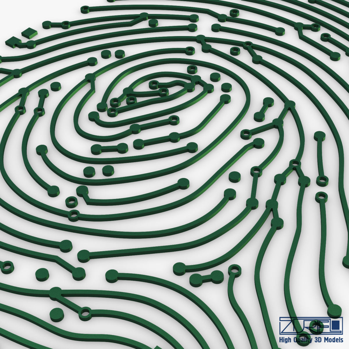 Electronic fingerprint v 1 3D model_11