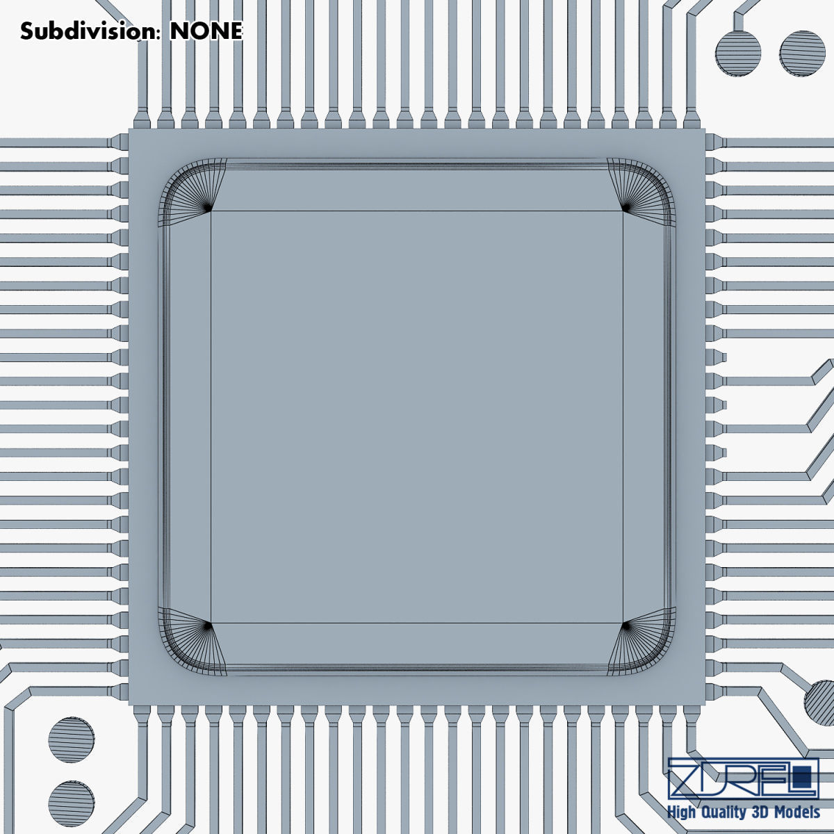 Electronic circuit board v 1 Low-poly 3D model_23