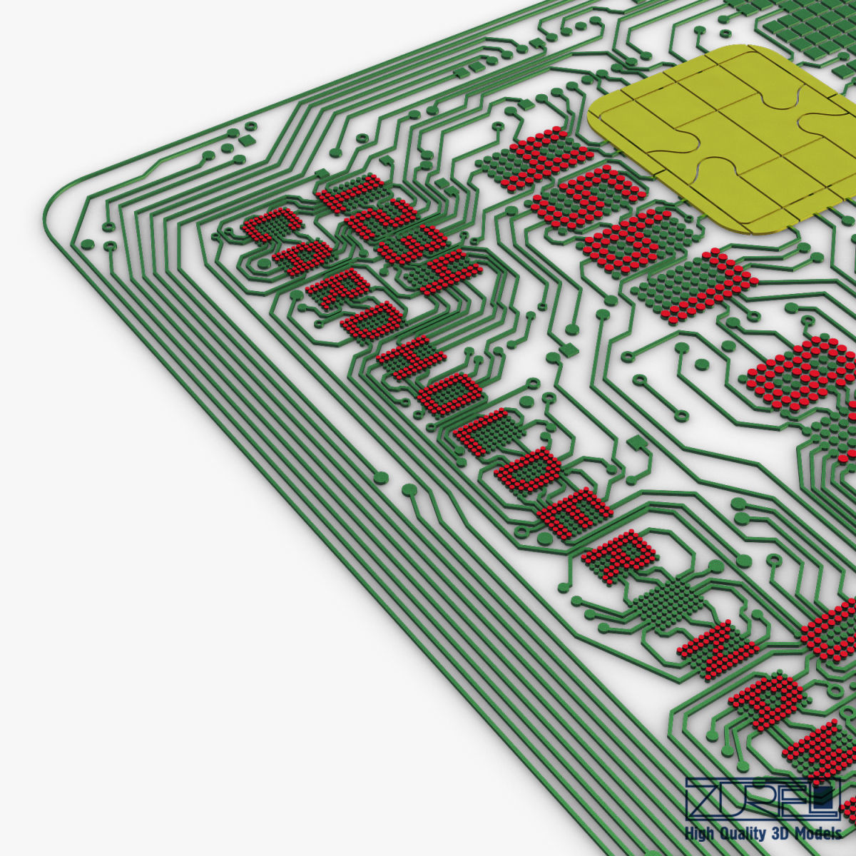 Electronic circuit bank card v 1 3D model_15