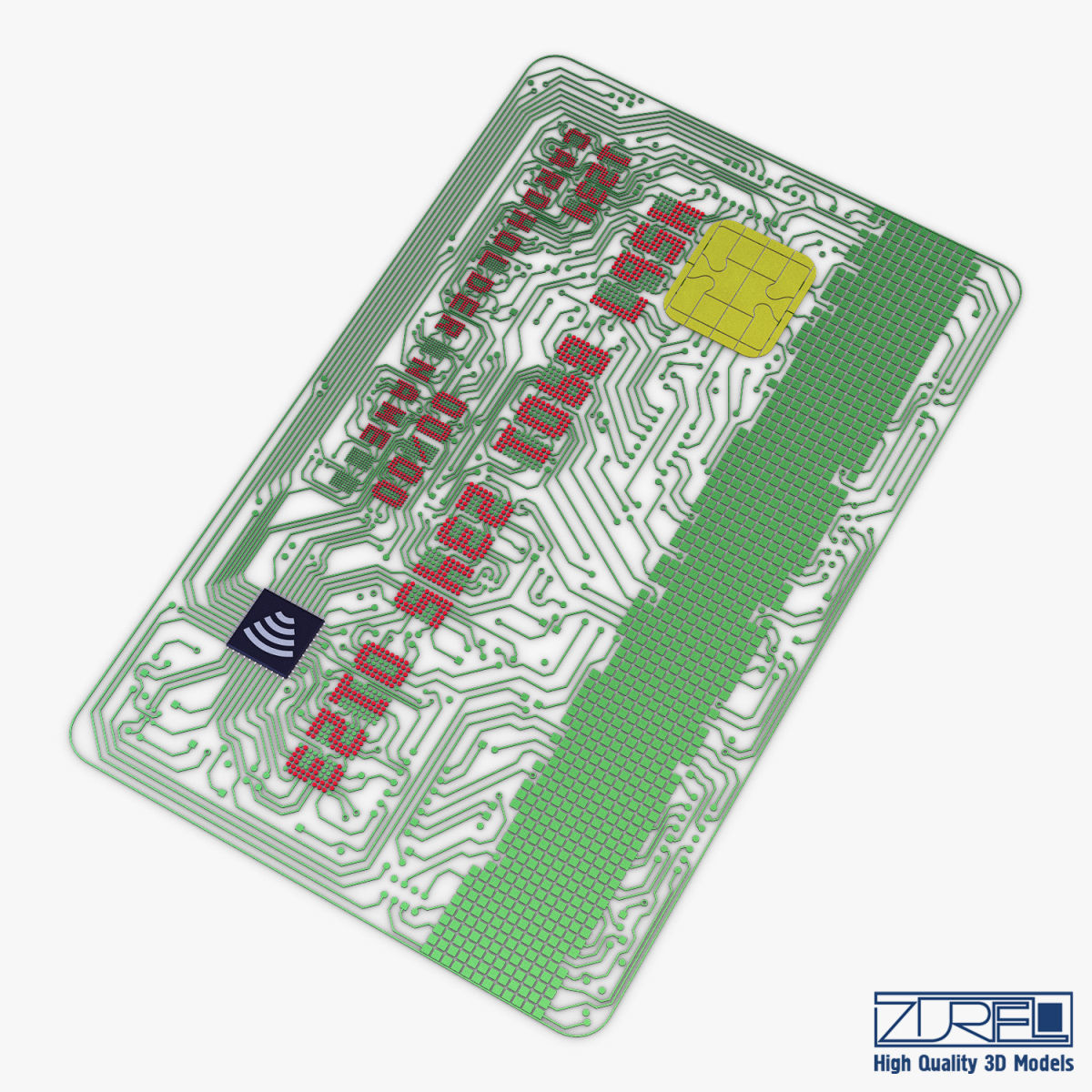 Electronic circuit bank card v 1 3D model_5