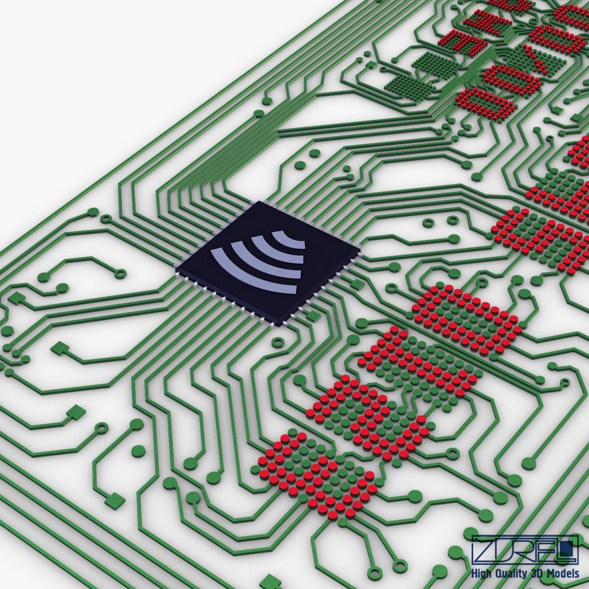 Electronic circuit bank card v 1 3D model_17
