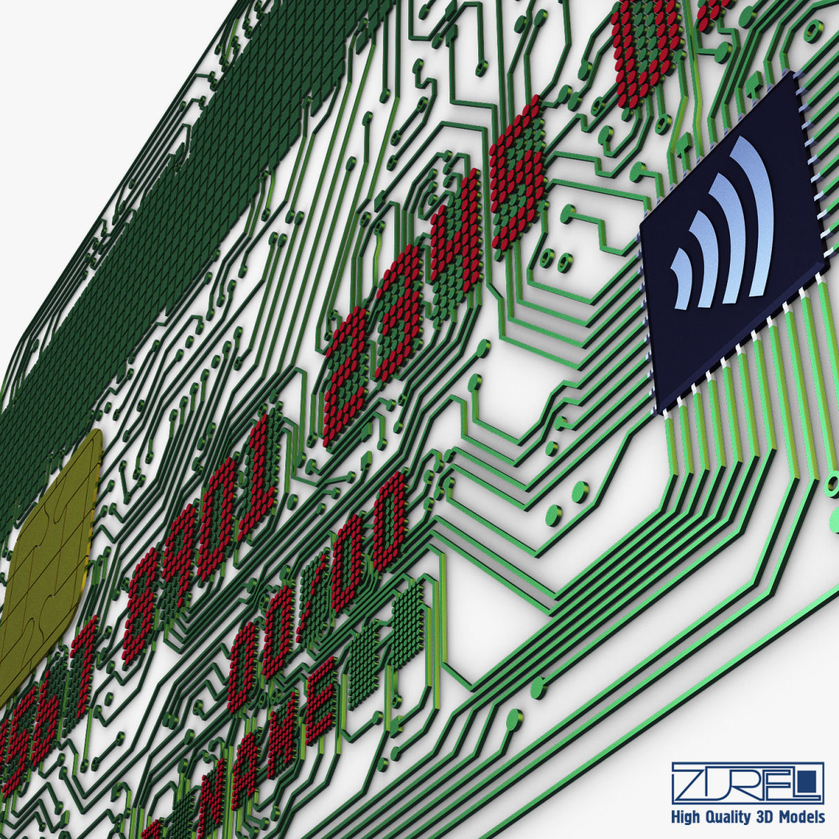 Electronic circuit bank card v 1 3D model_24