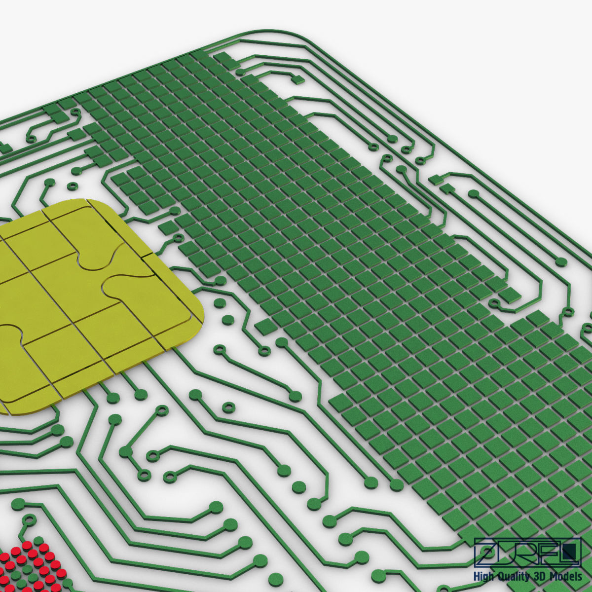 Electronic circuit bank card v 1 3D model_16